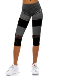 Legginsy damskie krótkie grafitowe OZONEE X/1253