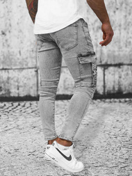 Spodnie jeansowe męskie szare OZONEE O/B5721Z