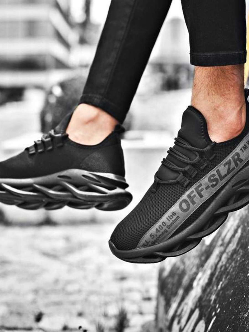 Sneakersy czarno-grafitowe OZONEE O/513