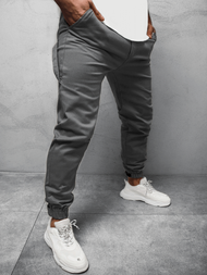 Spodnie męskie chino joggery szare OZONEE C/109