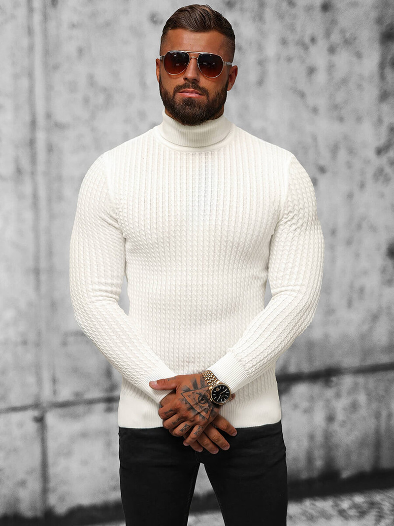 Светр чоловічій Кремовий OZONEE L/1539Z