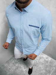 OZONEE O/3015Z сорочка чоловіча Яскраво-Синя