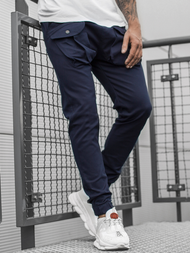 Spodnie męskie chino joggery granatowe OZONEE G/11144