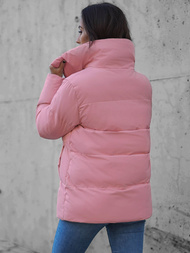 Kurtka zimowa damska pikowana pudrowa OZONEE JS/5M729/46