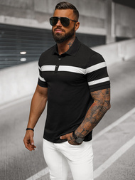 Футболка Поло Чоловіча Чорна OZONEE NB/MT3108