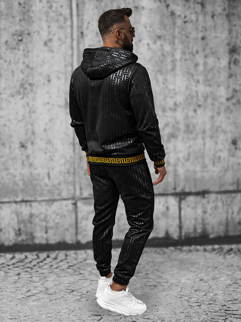 Чоловічий спортивний комплект чорний OZONEE O/3A161