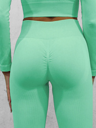 Komplet sportowy dwuczęściowy damski miętowy OZONEE O/SY2308