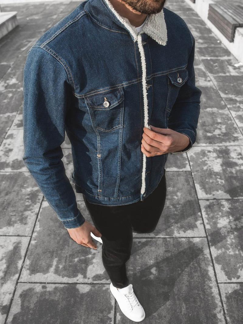 Куртка чоловіча джинсова Темно-Синя OZONEE O/W1074