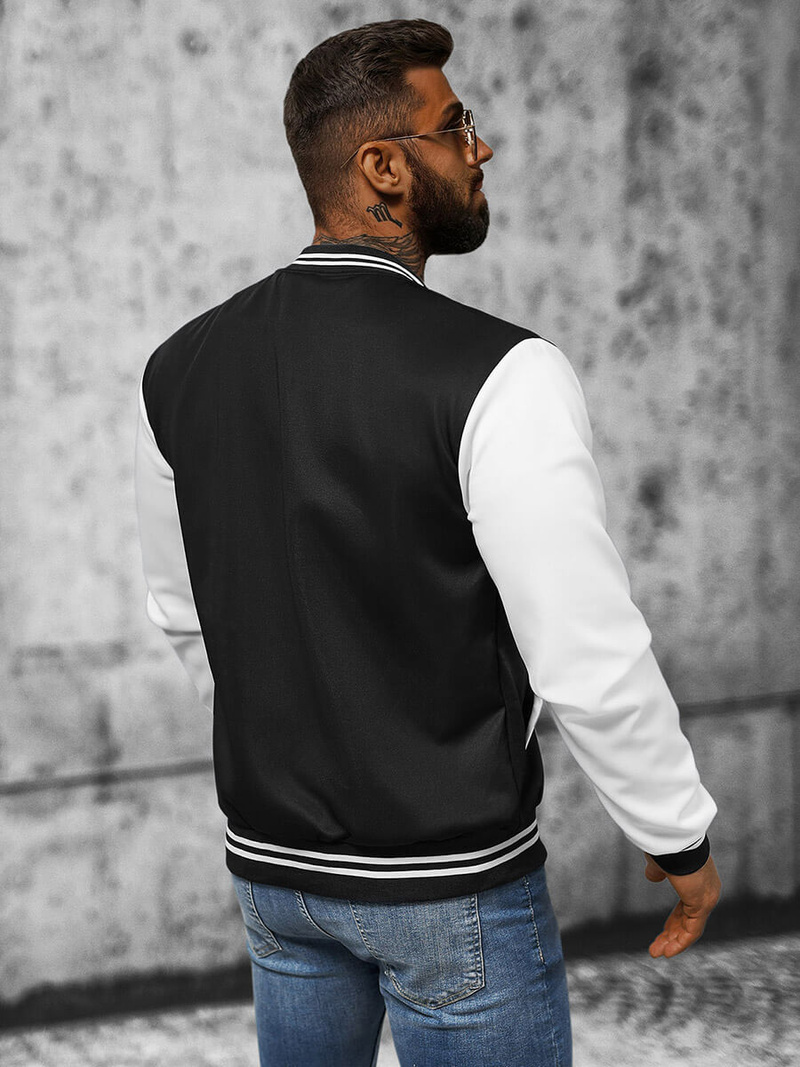 Bluza męska rozpinana czarna OZONEE JS/8B1157/3