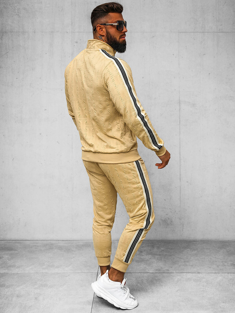 Komplet dresowy męski beżowy OZONEE O/3C101/2