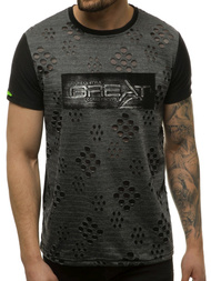 T-Shirt męski czarny OZONEE JS/KS2083