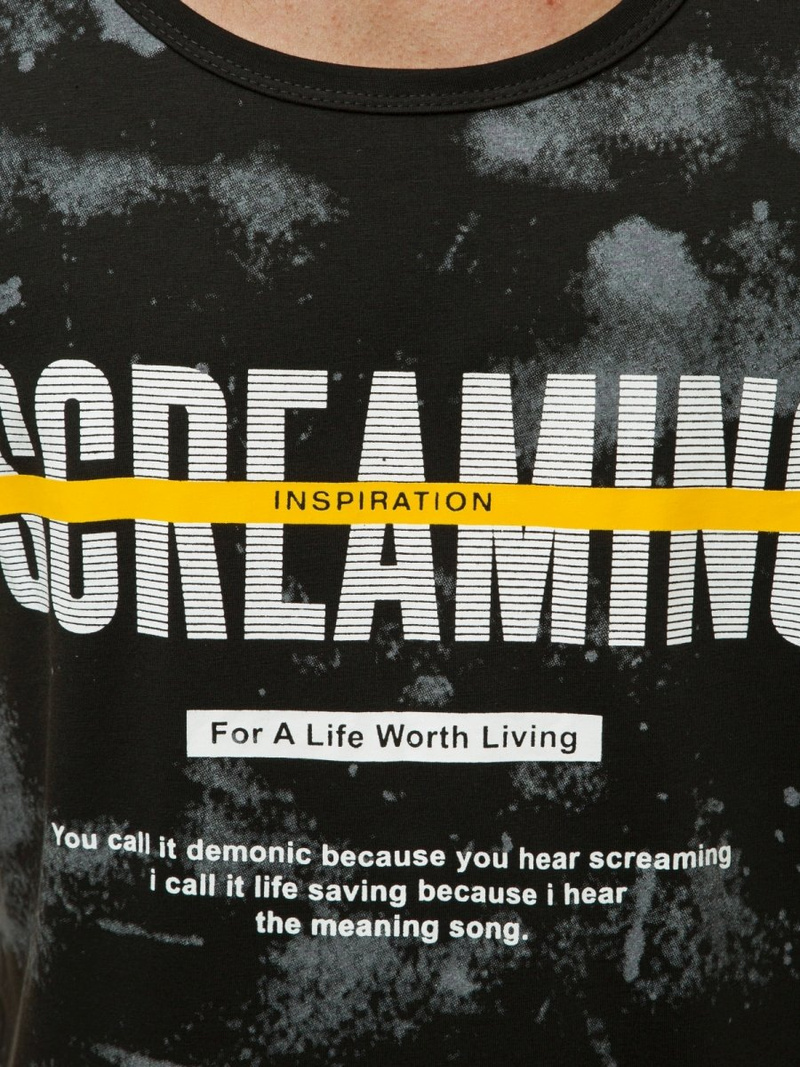 T-Shirt męski bez rękawów czarny OZONEE JS/SS11053