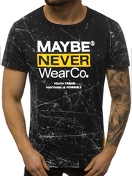 T-Shirt męski czarny OZONEE JS/SS10915