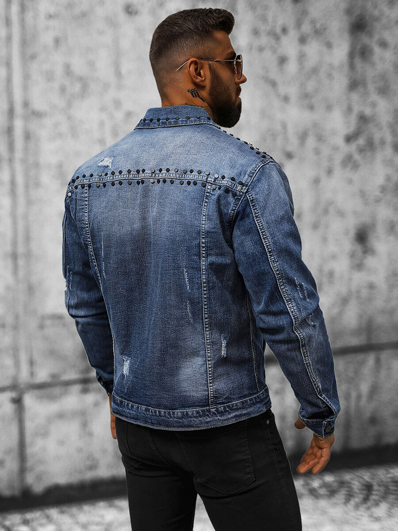 Чоловіча джинсова куртка Синя OZONEE NB/MJ504BZ