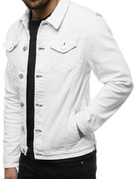 Kurtka jeans męska biała OZONEE G/602