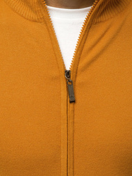 Sweter męski rozpinany jasno-camelowy OZONEE TMK/YY07/9Z