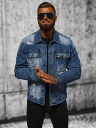 Чоловіча джинсова куртка Синя OZONEE NB/MJ506BZ