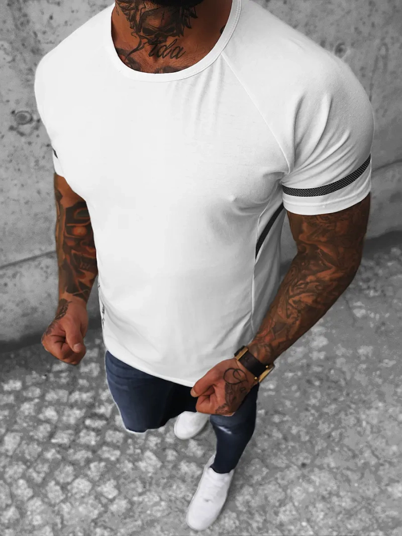 T-Shirt męski biały OZONEE JS/S150/1Z