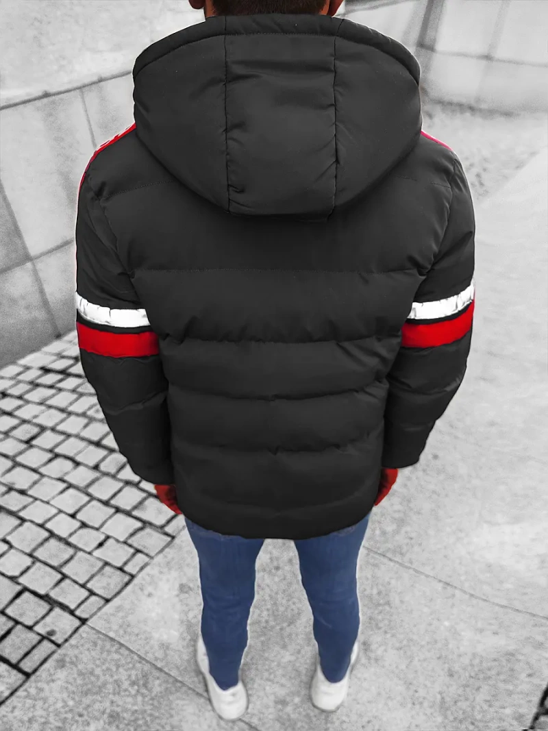 Kurtka zimowa męska pikowana czarna OZONEE JS/M8103