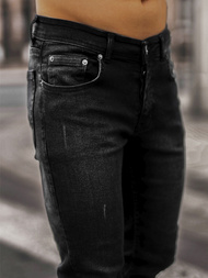 Spodnie jeansowe męskie czarne OZONEE E/5195/02