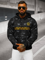 Bluza z kapturem męska czarna OZONEE O/HM352