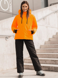 Kurtka damska zimowa pomarańczowa OZONEE JS/HH012/48Z