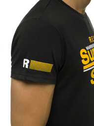 Футболка чоловіча Чорна OZONEE JS/SS10903Z