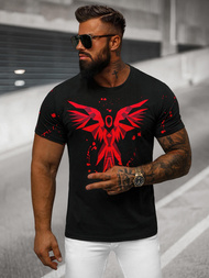 T-shirt męski czarny OZONEE O/T109/3Z