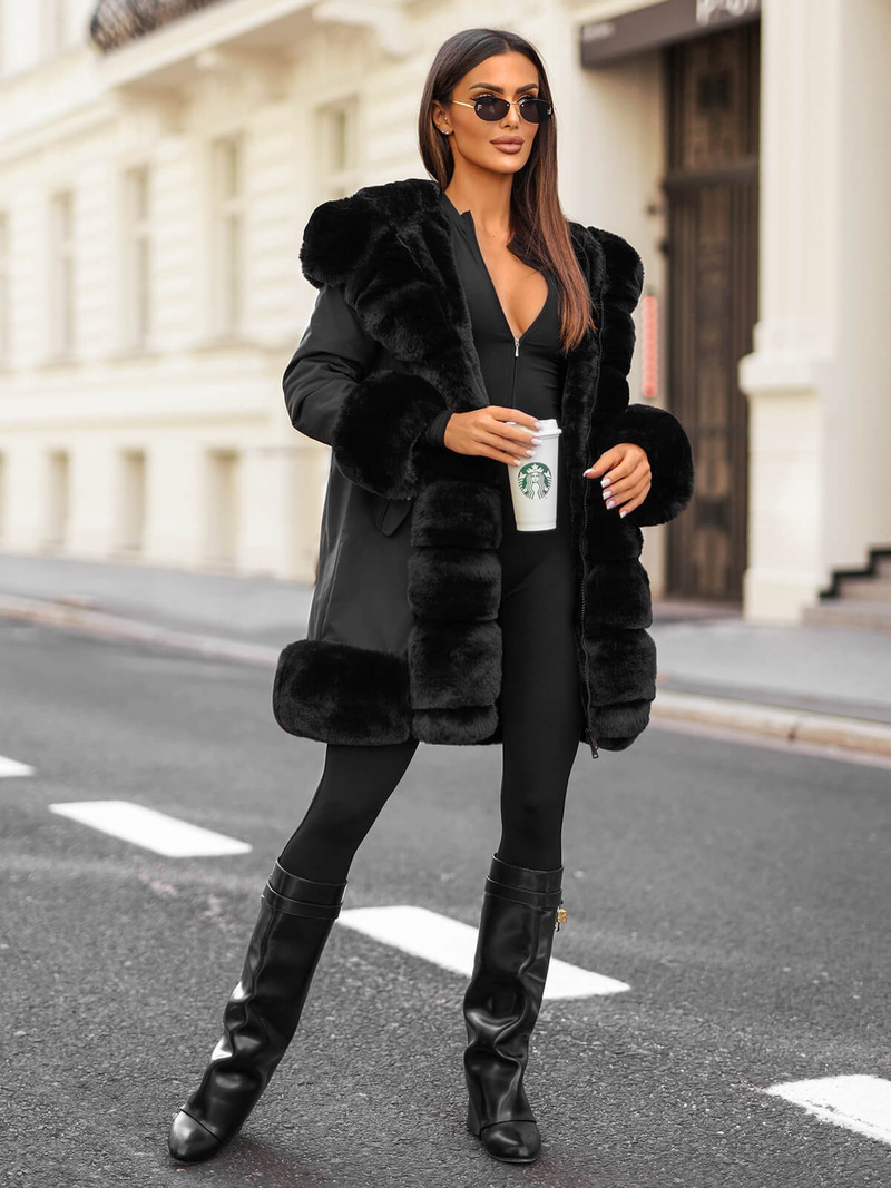 Куртка жіноча Чорна OZONEE JS/11Z8089Z