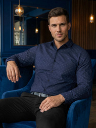 Cорочка чоловіча tемно-cиня OZONEE V/V181Z