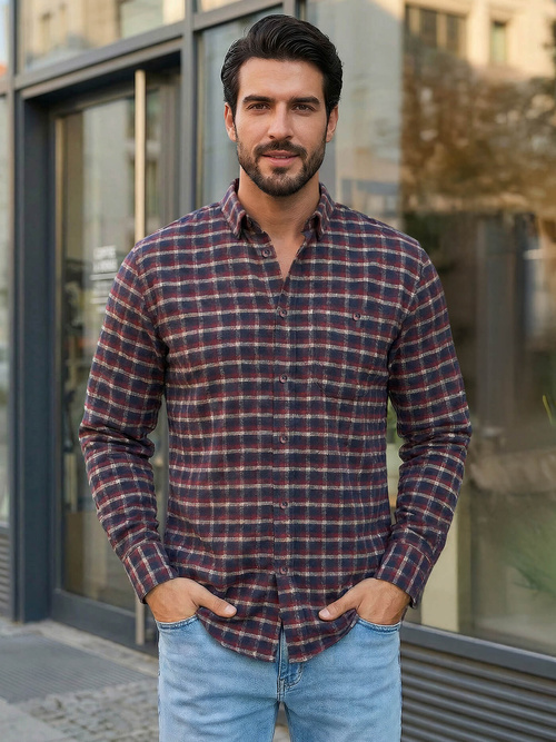 Cорочка чоловіча Бордова OZONEE V/V176Z