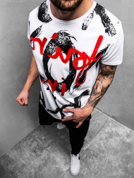 T-Shirt męski biały OZONEE JS/KS1985Z