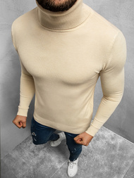 Sweter męski golf jasno-beżowy OZONEE TMK/YY02/22Z