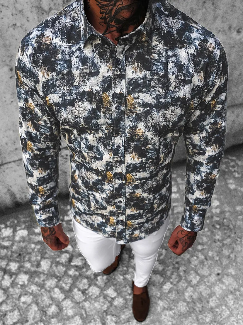 Koszula męska kolorowa OZONEE O/2422Z