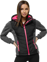 Kurtka damska czarna OZONEE JS/KSW4003