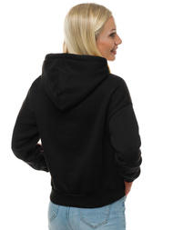 Bluza z kapturem damska czarna OZONEE JS/KSW2002