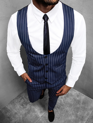 Чоловічий комплект - жилетка та штани чінос Сапфіровий OZONEE DJ/5609