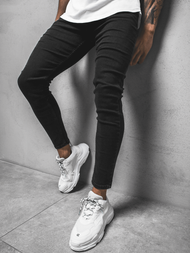 Spodnie jeansowe męskie czarne OZONEE O/621