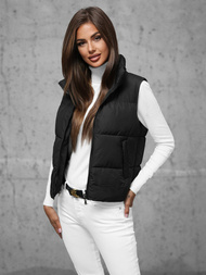 Kamizelka damska pikowana czarna OZONEE JS/16M9112/392