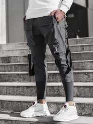 Spodnie męskie chino joggery szare OZONEE G/11133