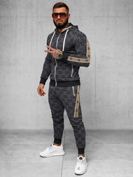 Спортивний костюм чоловічій чорний OZONEE O/FF3805AB