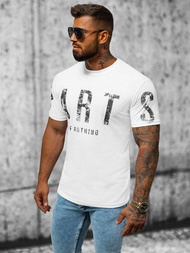 T-shirt męski biały OZONEE O/1180Z