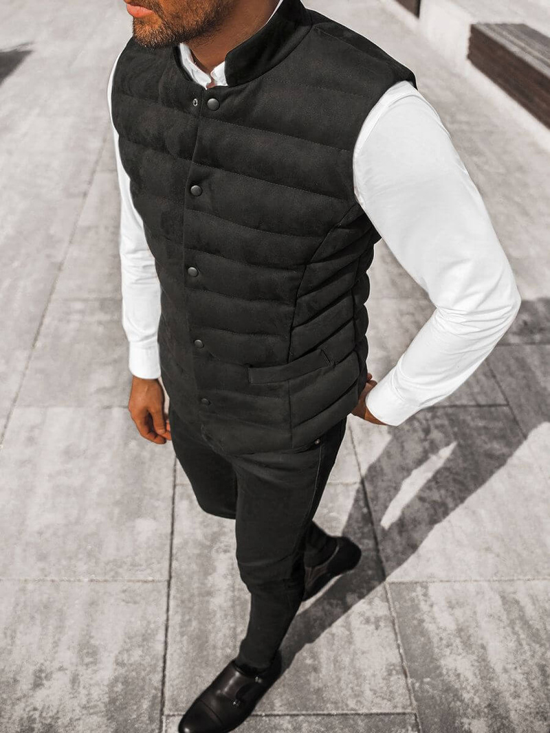 Безрукавка чоловіча Чорна OZONEE DE/2094