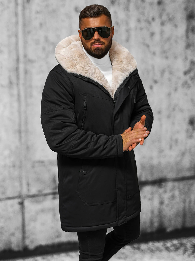 Куртка зимова чоловіча чорна OZONEE JS/22M315/392