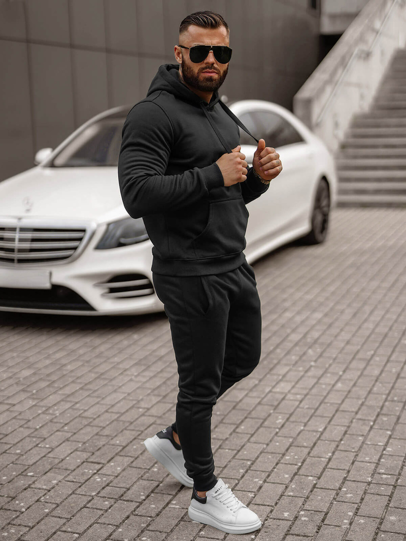 Спортивний костюм чоловічій Чорний OZONEE JS/68C10381/3Z