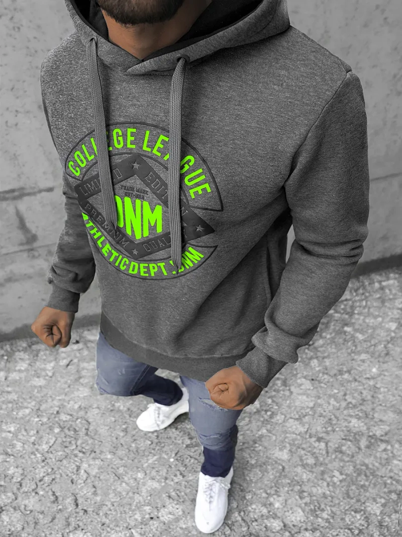 Bluza z kapturem męska grafitowa OZONEE JS/Y10065