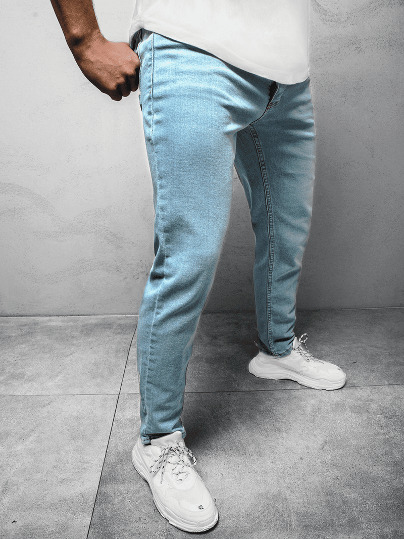 Spodnie jeansowe męskie niebieskie OZONEE O/4679