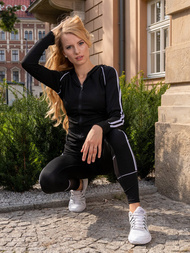 Жіночий спортивний костюм з трьох частин Чорний OZONEE JS/YW06018/1/11
