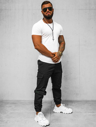 Spodnie męskie chino joggery czarne OZONEE O/G3014Z