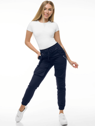 Spodnie damskie chino joggery granatowe OZONEE O/8052